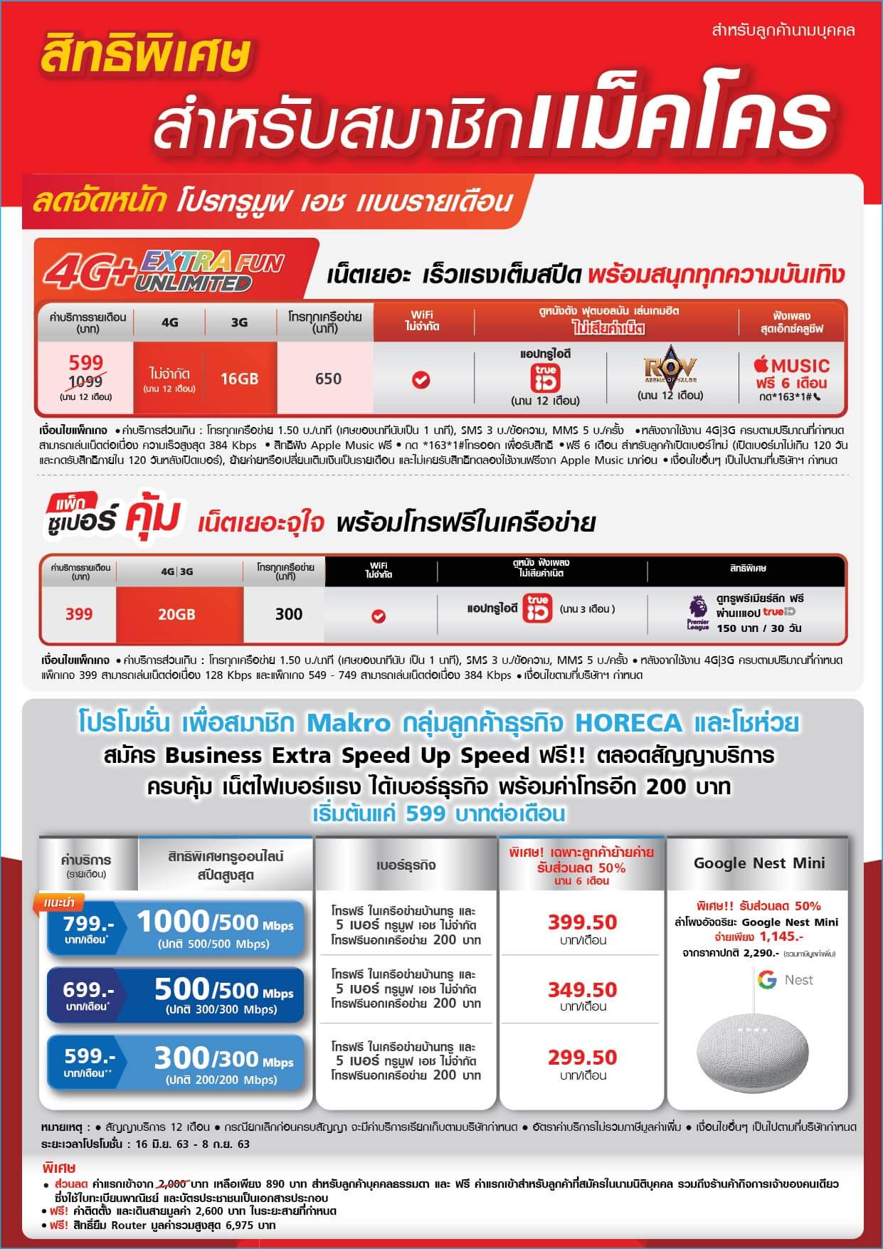สิทธิพิเศษ สำหรับสมาชิกแม็คโคร